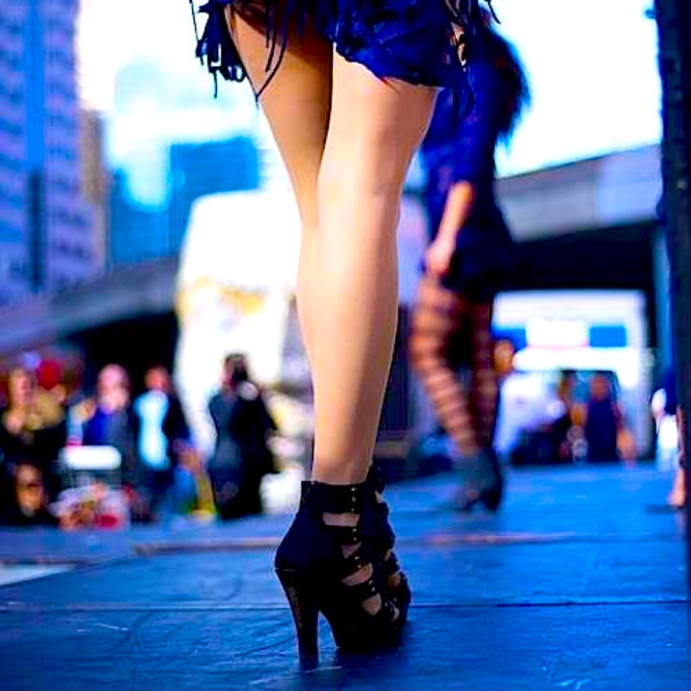 Bebe Black and Wood Sandals